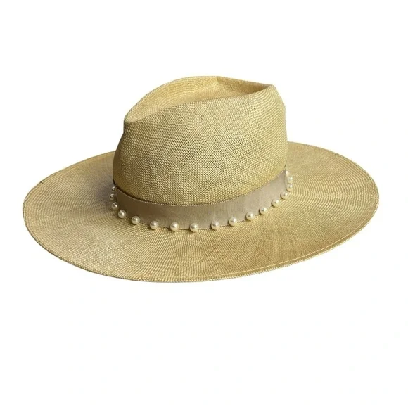 EUGENIA KIM Harlowe Pearl Embellished Hat